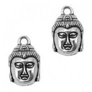 Metal Charm Buddha 17x11mm Antique silver